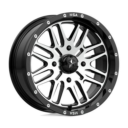 MSA Offroad Wheels M38 BRUTE 4X137 16X7 +10 GLOSS BLACK MACHINED