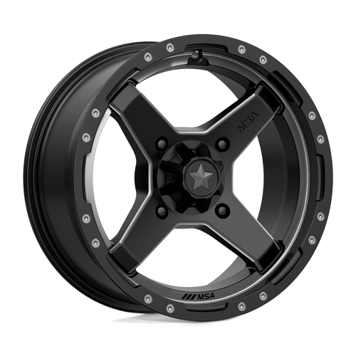 MSA Offroad Wheels M39 CROSS 4X156 15X7 +10 SATIN BLACK TITANIUM TINT
