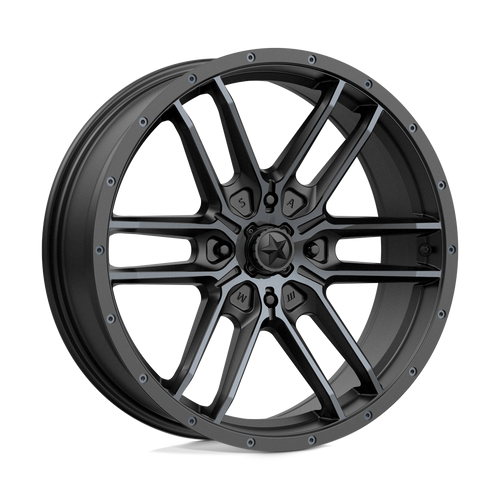 MSA Offroad Wheels M43 FANG 4X137 20X7 +10 SATIN BLACK WITH TITANIUM TINT