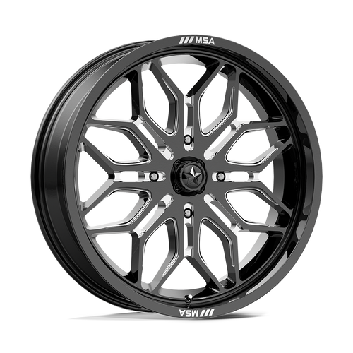 MSA Offroad Wheels M47 SNIPER 4X110 20X7 +10 GLOSS BLACK MILLED