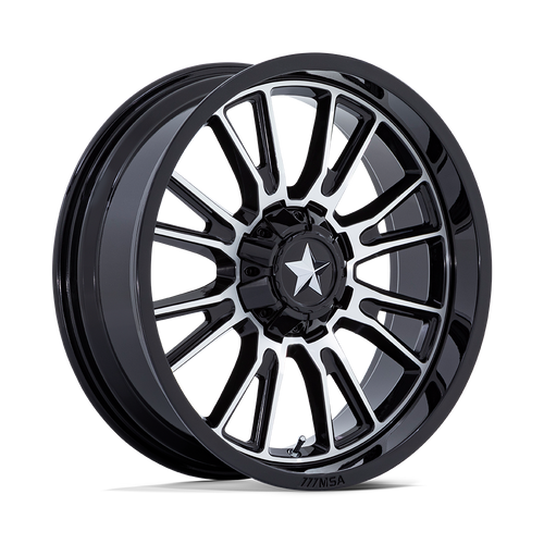 MSA Offroad Wheels M51 THUNDERLIPS 4X137/4X156 22X7 +0 GLOSS BLACK MACHINED