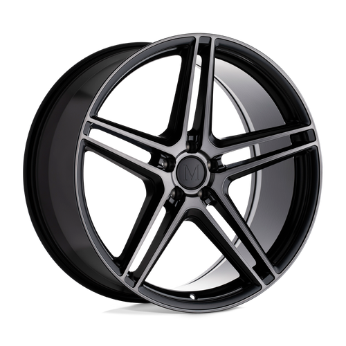 Mandrus BREMEN 5X112 18X8.5 +22 SEMI GLOSS BLACK W/ MIRROR CUT FACE