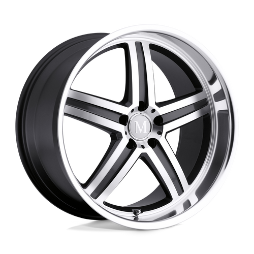 Mandrus MANNHEIM 5X112 18X9.5 +35 GUNMETAL W/ MIRROR CUT FACE & LIP