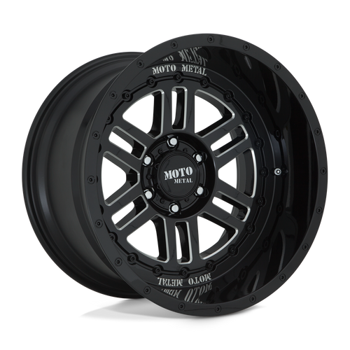 Moto Metal MO800 DEEP SIX 8X170 20X10 -18 GLOSS BLACK MILLED