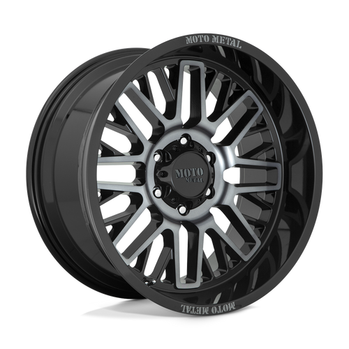 Moto Metal MO802 5X127 20X9 +18 GLOSS BLACK MACHINED WITH GRAY TINT