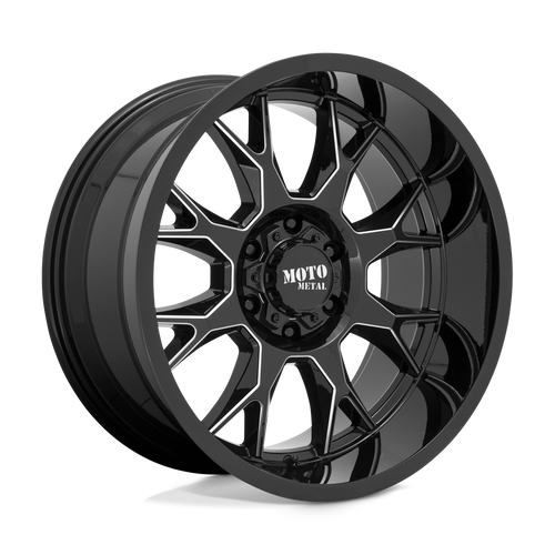 Moto Metal MO806 8X165.1 20X10 -18 GLOSS BLACK MILLED