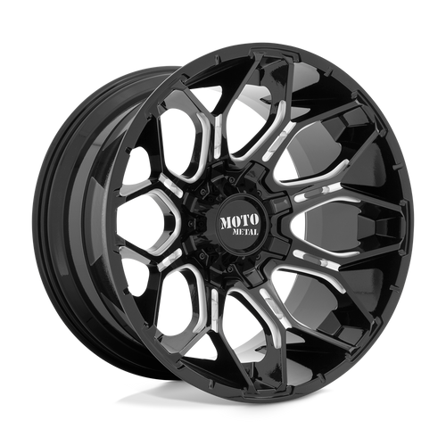 Moto Metal MO808 SNIPER 8X180 20X10 -18 GLOSS BLACK MILLED