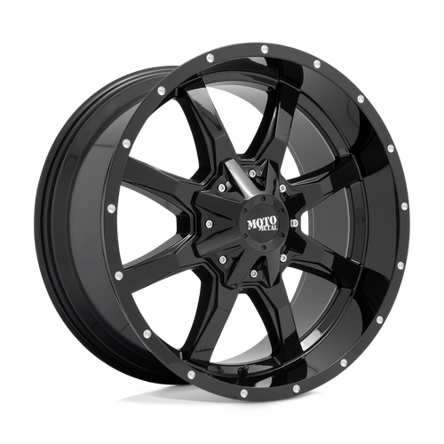 Moto Metal MO970 5X127/5X139.7 20X10 -24 GLOSS BLACK WITH MILLED LIP