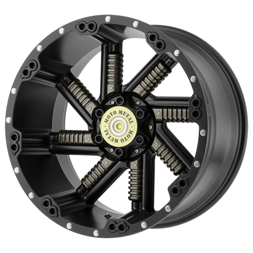 Moto Metal MO979 BUCKSHOT BLANK 22X12 -44 SATIN BLACK WITH GUN METAL INSERTS