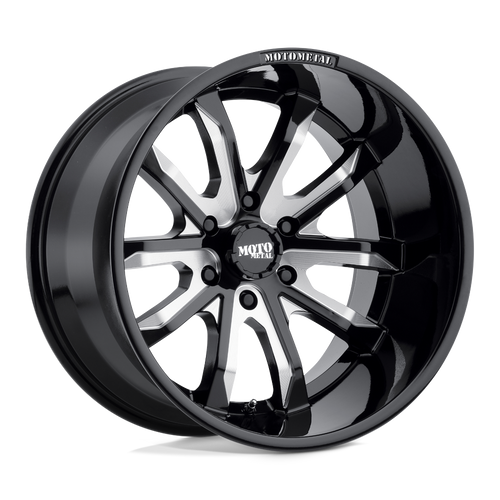 Moto Metal MO983 DAGGER 8X165.1 20X10 -18 GLOSS BLACK MILLED