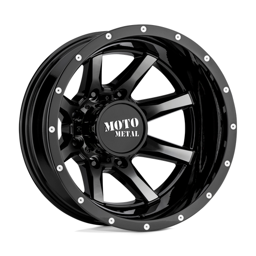 Moto Metal MO995 8X165.1 20X8.25 -198 GLOSS BLACK MACHINED - REAR