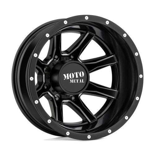 Moto Metal MO995 8X210 20X8.25 -198 SATIN BLACK MILLED - REAR