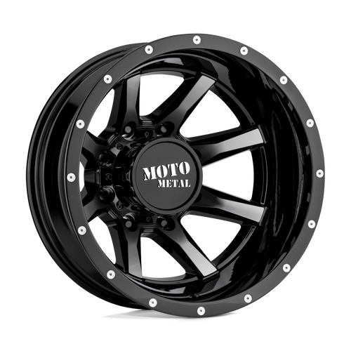 Moto Metal MO995 8X165.1 17X6.5 -155 GLOSS BLACK MACHINED - REAR