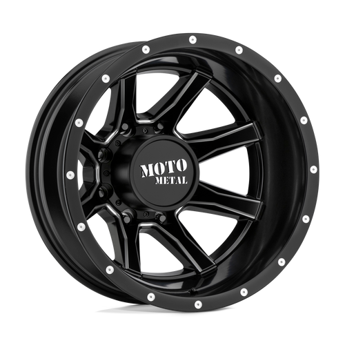 Moto Metal MO995 8X200 17X6.5 -155 SATIN BLACK MILLED - REAR