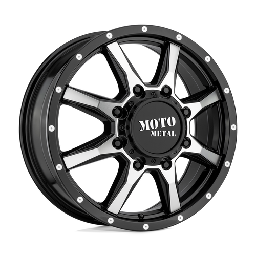 Moto Metal MO995 8X210 17X6.5 +111 GLOSS BLACK MACHINED - FRONT