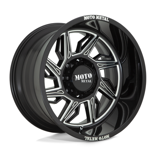 Moto Metal MO997 HURRICANE 5X127 22X12 -44 GLOSS BLACK MILLED - LEFT DIRECTIONAL