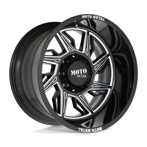 Moto Metal MO997 HURRICANE 8X165.1 22X12 -44 GLOSS BLACK MILLED - RIGHT DIRECTIONAL