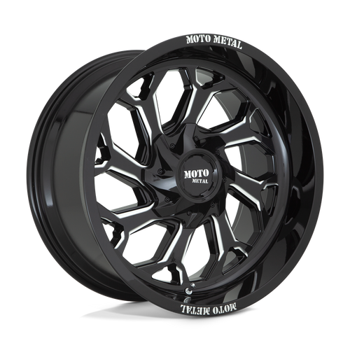 Moto Metal MO999 8X165.1 20X10 -18 GLOSS BLACK MILLED