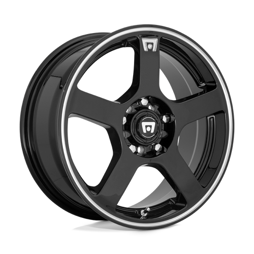 Motegi MR116 FS5 4X100/4X108 15X6.5 +40 GLOSS BLACK MACHINED FLANGE