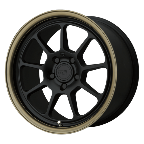 Motegi MR135 5X112 17X8.5 +45 MATTE BLACK CENTER BRONZE LIP