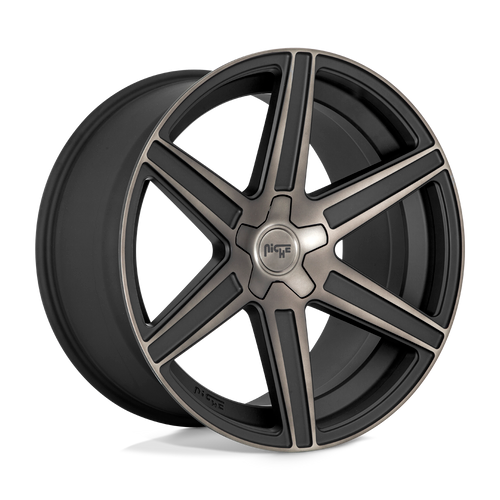 Niche 1PC M236 CARINA 5X115 20X9 +18 MATTE MACHINED DOUBLE DARK TINT