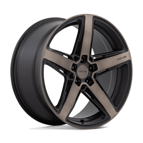 Niche 1PC M271 TERAMO 5X120 20X10.5 +35 MATTE BLACK WITH DOUBLE DARK TINT FACE