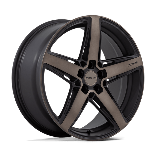 Niche 1PC M271 TERAMO 5X114.3 20X9.5 +25 MATTE BLACK WITH DOUBLE DARK TINT FACE