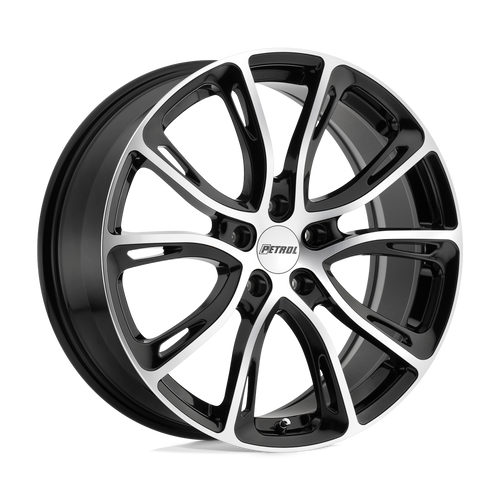 Petrol P5A 5X112 17X7.5 +40 GLOSS BLACK W/ MACHINED CUT FACE