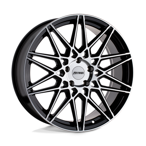 Petrol P3C 5X114.3 17X8 +40 GLOSS BLACK W/ MACHINED FACE