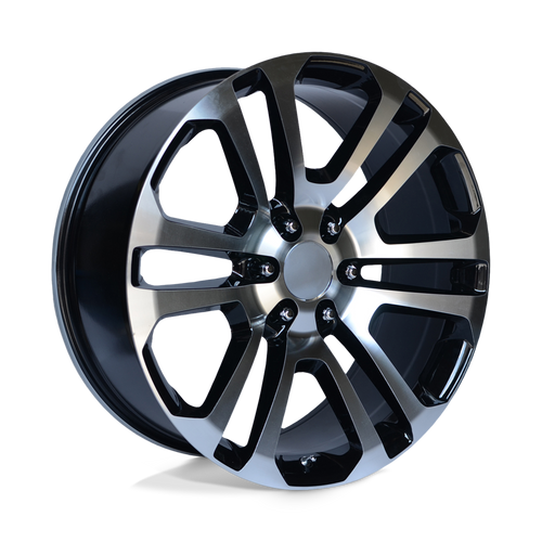 Performance Replicas PR158 6X139.7 22X9 +24 GLOSS BLACK WITH MACHINED FACE
