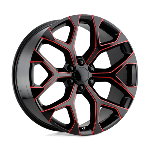 Performance Replicas PR176 6X139.7 20X9 +24 GLOSS BLACK RED MILLED