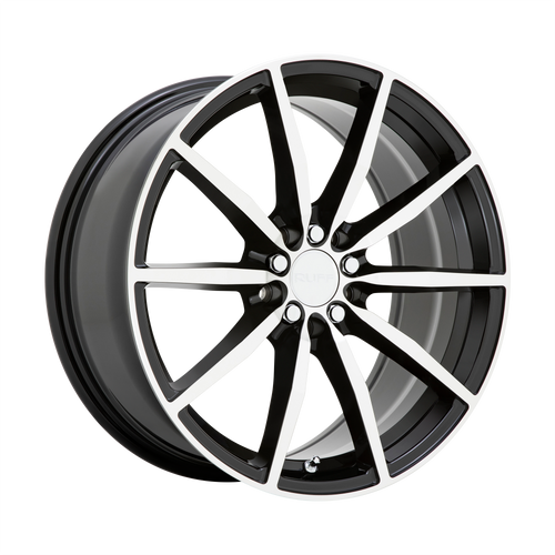 Ruff BURNOUT 5X108/5X114.3 18X8 +38 GLOSS BLACK W/ MACHINED FACE