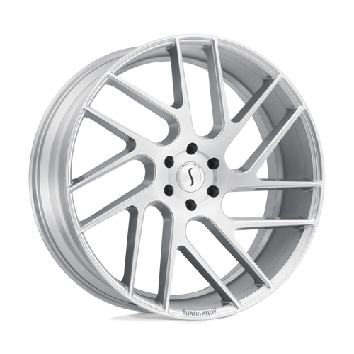 Status JUGGERNAUT 5X139.7 20X9 +20 SILVER W/ BRUSHED MACHINED FACE