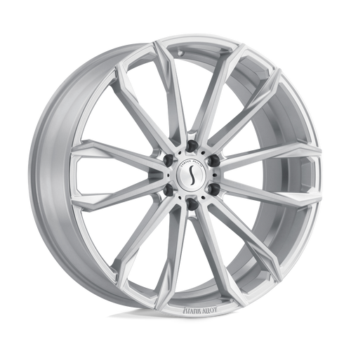 Status MASTADON 5X139.7 24X9.5 +15 SILVER W/ BRUSHED MACHINED FACE