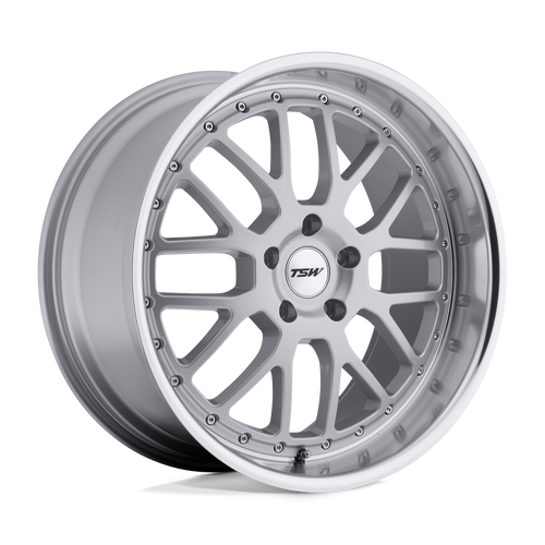 TSW VALENCIA 5X114.3 17X8 +20 SILVER W/ MIRROR CUT LIP