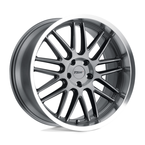 TSW AVALON 5X120 18X8.5 +35 GUNMETAL W/ BRUSHED GUNMETAL FACE & MACHINED LIP