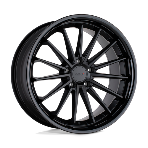 TSW MARINA 5X114.3 18X8.5 +20 MATTE BLACK W/ GLOSS BLACK LIP