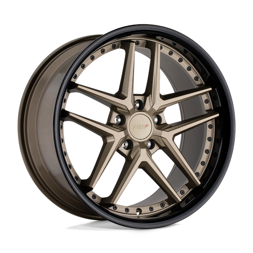 TSW PREMIO 5X112 18X8.5 +32 MATTE BRONZE W/ GLOSS BLACK LIP