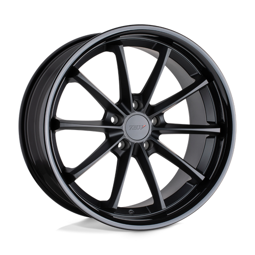 TSW SWEEP 5X114.3 18X8.5 +30 MATTE BLACK W/ GLOSS BLACK LIP