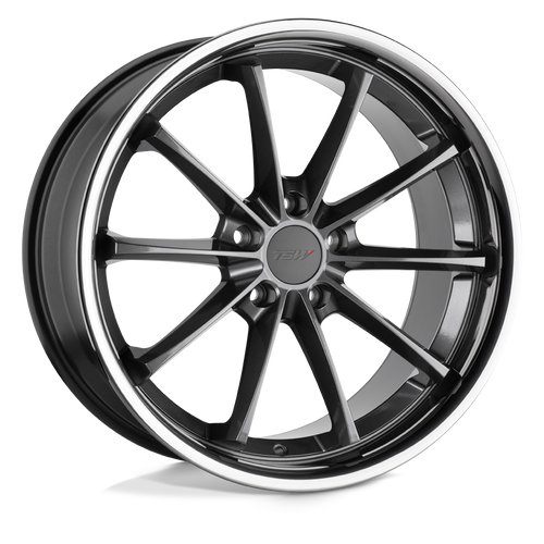 TSW SWEEP 5X114.3 18X8.5 +30 GLOSS GUNMETAL W/ STAINLESS LIP