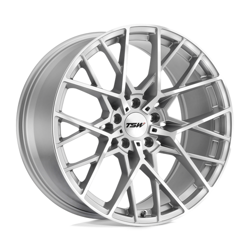 TSW SEBRING 5X120 18X9.5 +40 SILVER W/  MIRROR CUT FACE