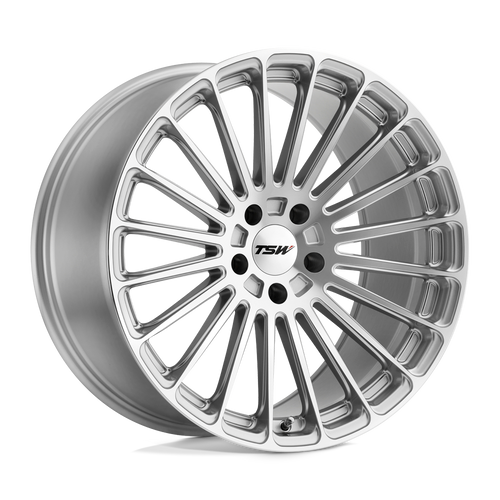 TSW TURBINA 5X114.3 18X9.5 +39 TITANIUM SILVER W/ MIRROR CUT FACE