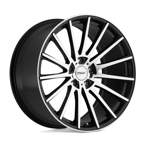 TSW CHICANE 5X100 19X8.5 +35 GLOSS BLACK W/ MIRROR FACE