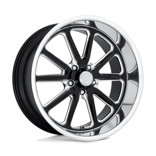 US Mag 1PC U117 RAMBLER 5X120.65 18X9.5 +1 GLOSS BLACK MILLED