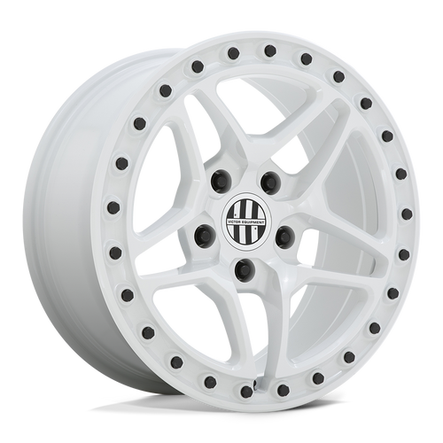 Victor Equipment BERG 5X130 18X8 +10 GLOSS WHITE WITH BLACK BOLTS