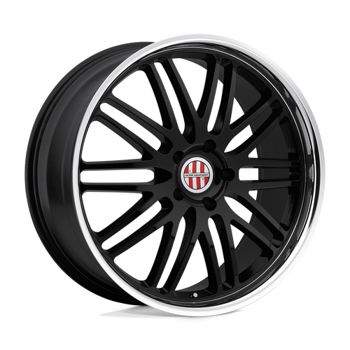 Victor Equipment LEMANS 5X130 22X10 +50 GLOSS BLACK W/ MIRROR CUT LIP