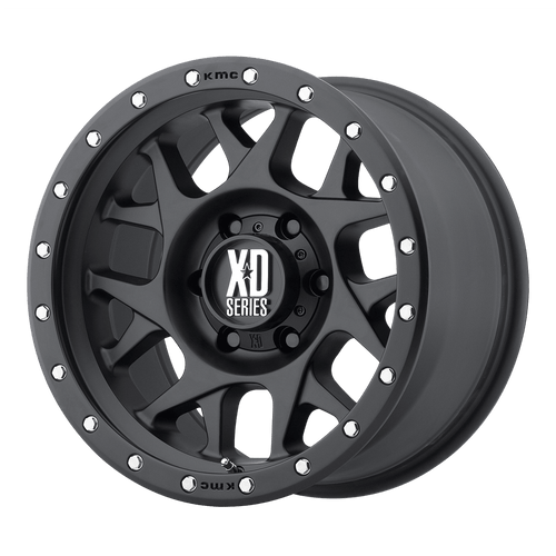 XD XD127 BULLY 8X165.1 17X8.5 +0 SATIN BLACK WITH REINFORCING RING