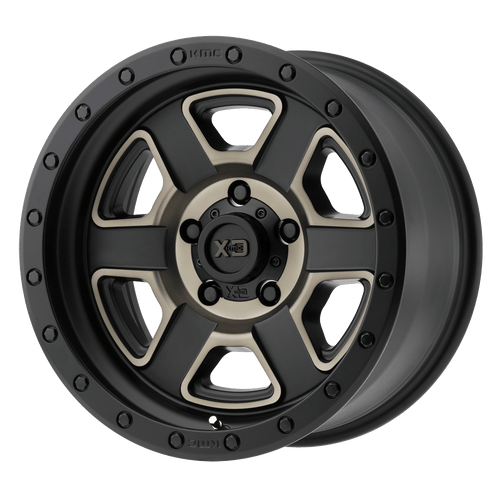 XD XD133 FUSION OFF-ROAD 5X127 18X9 +0 SATIN BLACK MACHINED WITH DARK TINT CLEAR COAT