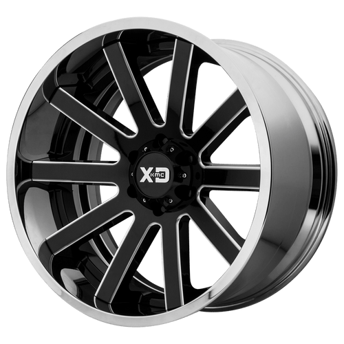 XD XD200 HEIST 6X139.7 20X10 -18 GLOSS BLACK MILLED CENTER CHROME LIP