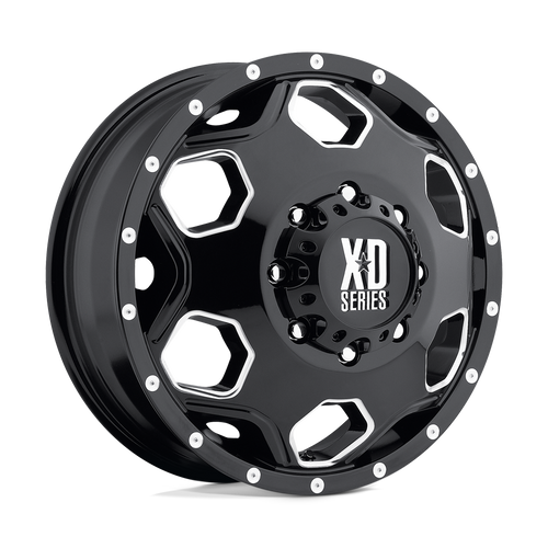 XD XD815 BATALLION 8X200 22X8.25 -200 GLOSS BLACK WITH MILLED ACCENTS